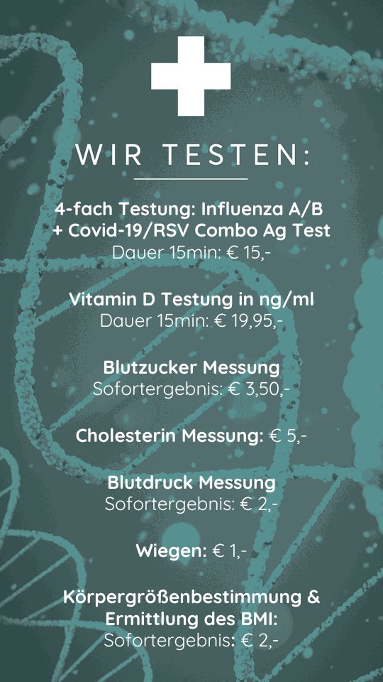 Das Testangebot der Apothek zum weissen Kreuz